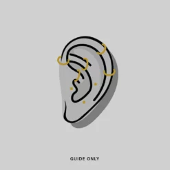 CLASSICS Earrings NYMPH. Amethyst Rectangle Clicker Ring - Gold