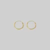 End Of Line 9K Gold Hoops - 11mm