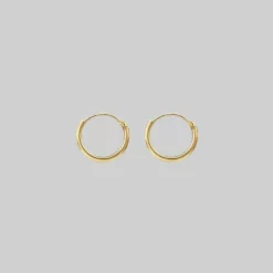 End Of Line 9K Gold Hoops - 11mm