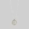End Of Line Initial Medallion Silver Necklace (A - M)
