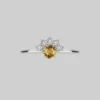 CLASSICS Rings FLAPPER. Citrine Sunburst Silver Ring