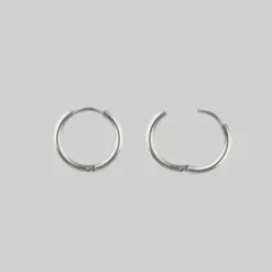 CLASSICS FORBIDDEN. Heart Dagger Hoop Earrings - Silver