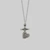 CLASSICS FORBIDDEN. Heart Dagger Necklace - Silver