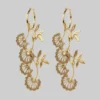 CLASSICS AELLA. Floral Drop Hoop Earrings - Gold