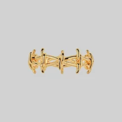 SS22 BEYOND. Barbed Wire Ring - Gold Rings