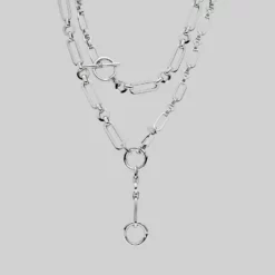 SS22 CRUSH. Multi Clasp Mess Chain - Silver