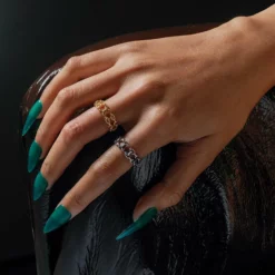 SS22 Rings RESOLUTE. Double Chunky Chain Ring - Gold