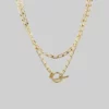 CLASSICS ETERNAL. Double Wrap T-Bar Necklace - Gold