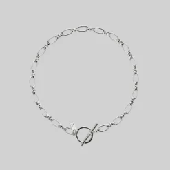SS22 Bracelets GETAWAY. Double Wrap T-Bar Chain Bracelet - Silver