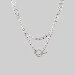 CLASSICS ETERNAL. Double Wrap T-Bar Necklace - Silver Necklaces & Chains