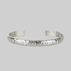 CLASSICS Bracelets NAOMI. Floral Cuff - Silver