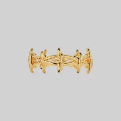 SS22 BEYOND. Barbed Wire Ring - Gold Rings