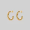 SS22 RESOLUTE. Chunky Chain Hoop Earrings - Gold