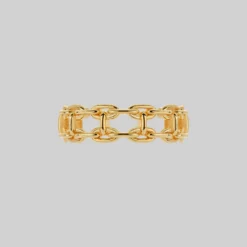 SS22 Rings RESOLUTE. Double Chunky Chain Ring - Gold