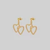 SS22 FOLLOW ME. Mini Heart Drop Earrings - Gold
