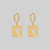 SS22 STOLEN HEART. Square Sixties Hoop Earrings - Gold