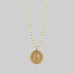 End Of Line Initial Medallion Gold Necklace (N - Z) Necklaces & Chains