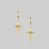 End Of Line ETERNITY. Starburst Cross Earrings - Gold