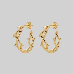 SS22 REVIVAL. Thorn Hoops Earrings - Gold