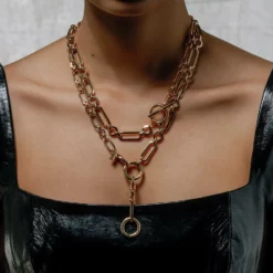 SS22 CRUSH. Multi Clasp Mess Chain - Gold
