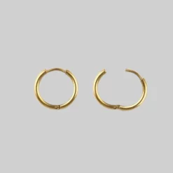 CLASSICS AYSU. Mini Moon Hoop Earrings - Gold