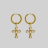 CLASSICS EVA. Cut Out Cross Earrings - Gold