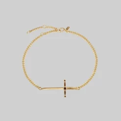 CLASSICS ELYSIAN. Garnet Dagger Bracelet - Gold