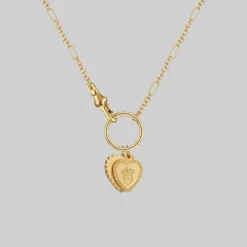 CLASSICS VALENTINA. Multi Heart Charm Clasp Necklace - Gold Necklaces & Chains