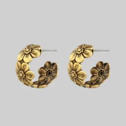CLASSICS PURITY. Daisy Chain Hoop Earrings - Gold