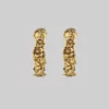 CLASSICS DAHLIA. Floral Garland Hoop Earrings - Gold