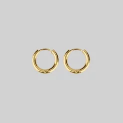 CLASSICS VITA. Hinge Huggie Hoop Earrings - Gold