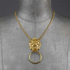 CLASSICS Necklaces & Chains ANWAR. Lion Knocker Necklace - Gold