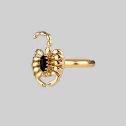 CLASSICS VELES. Scorpion Onyx Ring - Gold