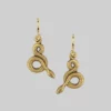 CLASSICS MOIRA. Snake Wrap Hoop Earrings - Gold