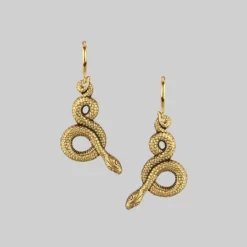 CLASSICS MOIRA. Snake Wrap Hoop Earrings - Gold