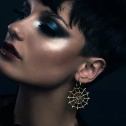 CLASSICS DOLORES. Web Statement Hoop Earrings - Gold