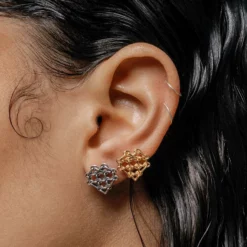 SS22 The Supreme Heart Chain Earrings - Silver