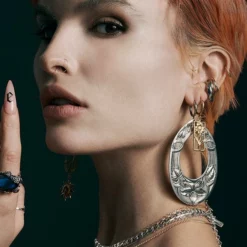 CLASSICS SERENA. Sunflower Hoop Earrings - Gold