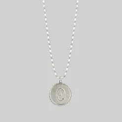 End Of Line Necklaces & Chains Initial Medallion Silver Necklace (N - Z)