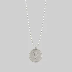 End Of Line Necklaces & Chains Initial Medallion Silver Necklace (N - Z)
