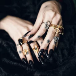 HALLOWEEN 2021 Rings TEMPLE OF CHAMBERS. Garnet CZ Cathedral Ring - Gold