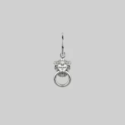 CLASSICS MINI ANWAR. Lion Knocker Hoop Earrings - Silver