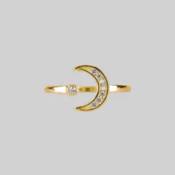 CLASSICS Rings INDU. Moon & Star Gold Ring