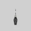 CLASSICS MORALITY. Skeleton Coffin Hoop Earrings - Silver