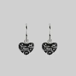 CLASSICS MEMENTO MORI. Heart Hoop Earrings - Silver