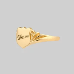 CLASSICS DARLING. Shield Signet Ring - Gold Rings