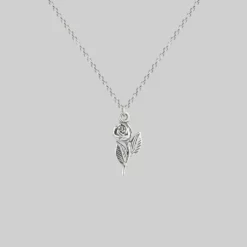 CLASSICS Necklaces & Chains REVOLT. Rose Charm Sterling Silver Necklace