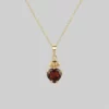 CLASSICS Necklaces & Chains The Sacred Heart Garnet Necklace - Gold