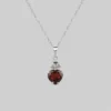 CLASSICS Necklaces & Chains The Sacred Heart Garnet Necklace - Silver