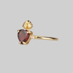 CLASSICS The Sacred Heart Garnet Ring - Gold Rings